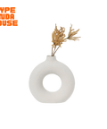 null Ceramic Circle Vase.