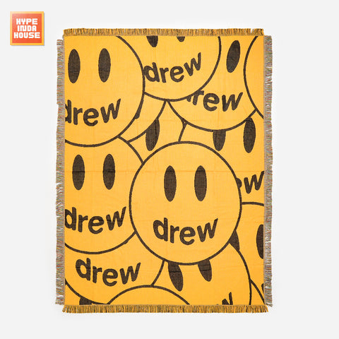 null Smiley Face Woven Throw Blanket.