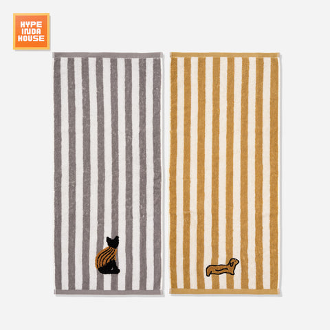 null Striped Dog & Cat Towel.