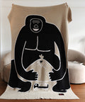 Knitted Orangutan Pattern Blanket - HYPEINDAHOUSE