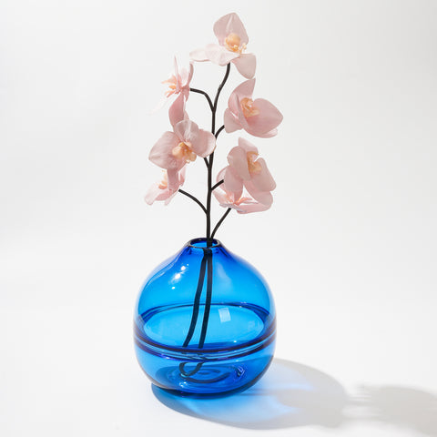 Blue Clear Glass Vase - HYPEINDAHOUSE