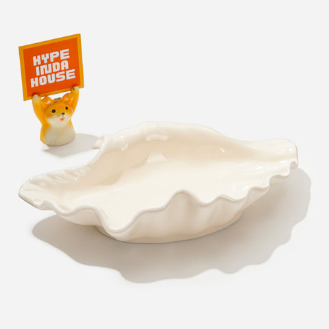 (W6)Seashell Shaped Ceramic Plate - HYPEINDAHOUSE