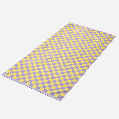 Purple & Yellow Checkered Towel - HYPEINDAHOUSE