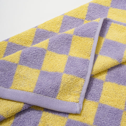 Purple & Yellow Checkered Towel - HYPEINDAHOUSE