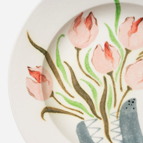 Wolf and Tulip Plate