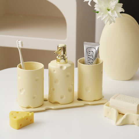 Ceramic Cheese Toothbrush Set - HYPEINDAHOUSE