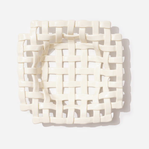 null Ceramic Woven Fruit Basket.
