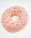 null Pink Donut Lambswool Throw Pillow.