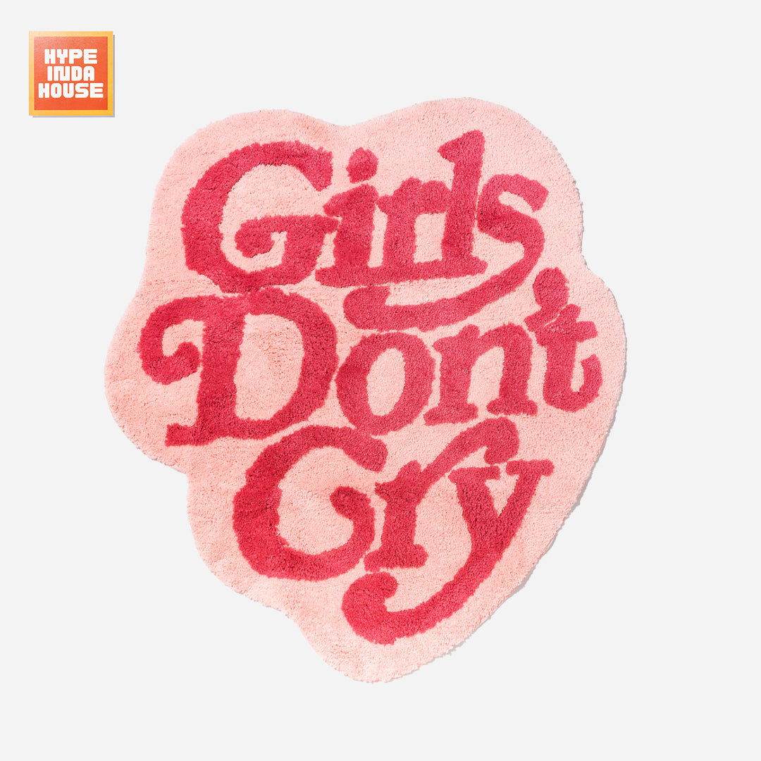 Barbiecore Aesthetic Girls Don't Cry Tufting Graphic Accent Rug