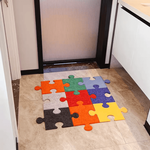 9 Colors | Three-Dimensional Puzzle Felt Rug