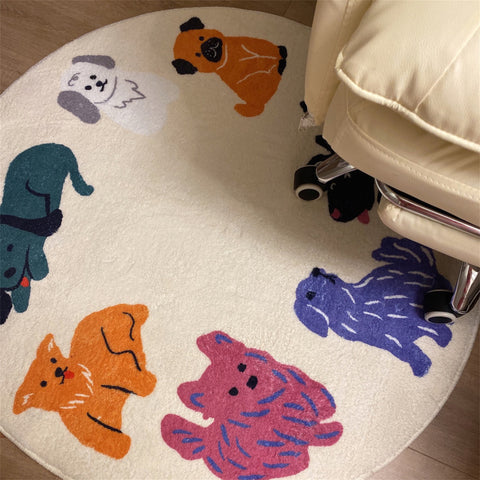 4 Colors, Cute Dog Pattern Anti-Slip Rug