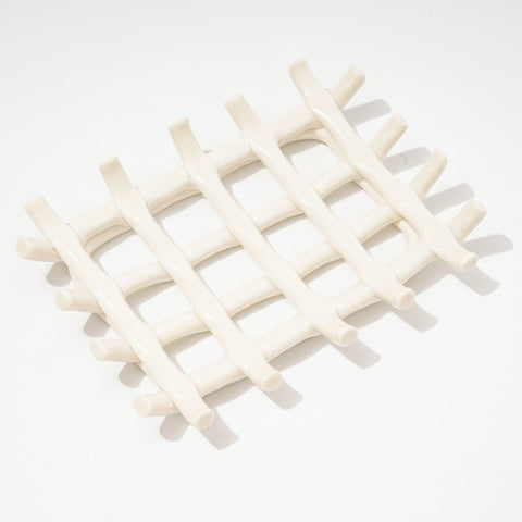 Ceramic Openwork Drainage Hand-Woven Storage Shelf - HYPEINDAHOUSE