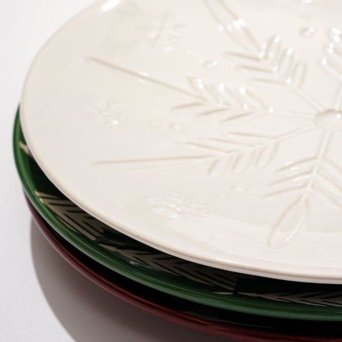 Christmas Series Embossed Dinner Plate - HYPEINDAHOUSE