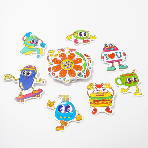 Cute Colorful Doodle Theme Sticker Pack - HYPEINDAHOUSE