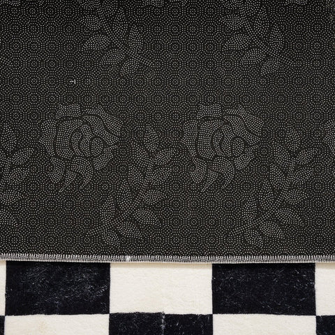 Flower & Checkered Bathmat - HYPEINDAHOUSE