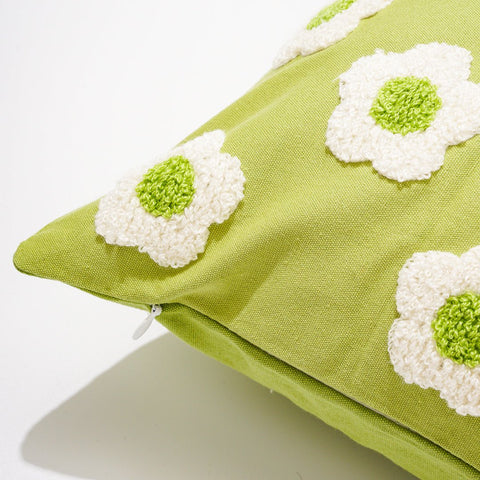 Green Flower Pillow - HYPEINDAHOUSE