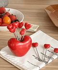 Heart Shape Fruit Fork Set - HYPEINDAHOUSE