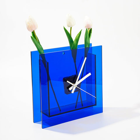 Minimal Aesthetic Klein Blue Acrylic Clock - HYPEINDAHOUSE