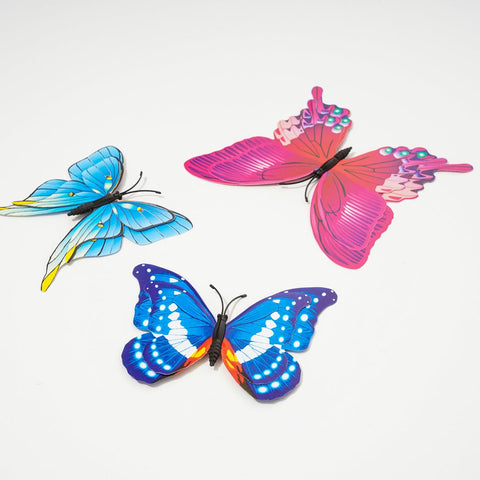 Multi-Colored Simulation Of Butterfly 3-D Wall Stickers