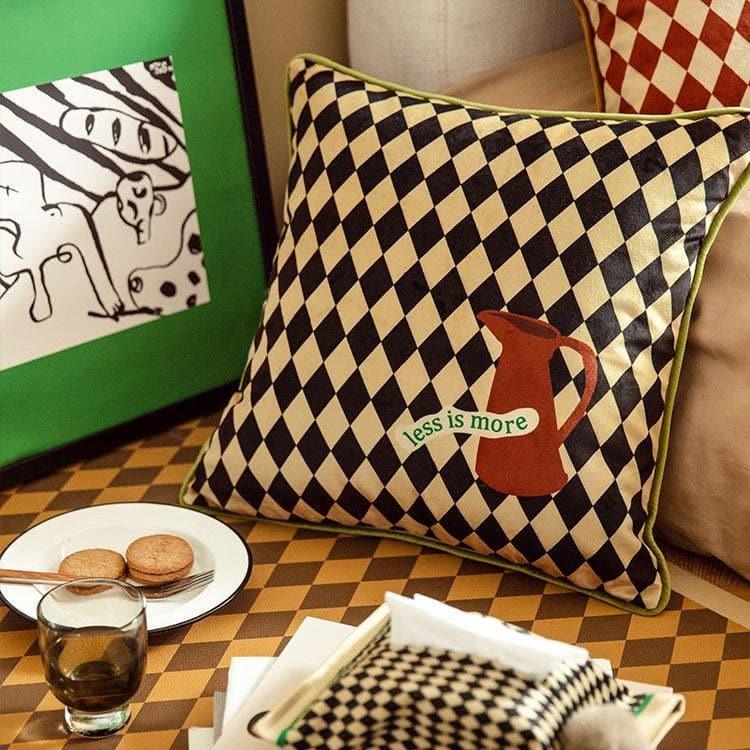 Black and white 2024 checkered pillow covers